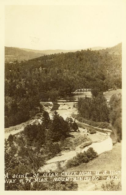 A scene of Clear Creek, from U.S. Highway #71, near Mountainburg, Ark.